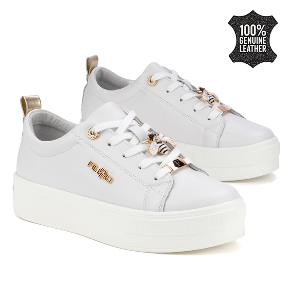 Модерни дамски кецове от естествена кожа – стабилна подметка, съвременно излъчване и удобно усещане при всяка стъпка DP3533 white DI