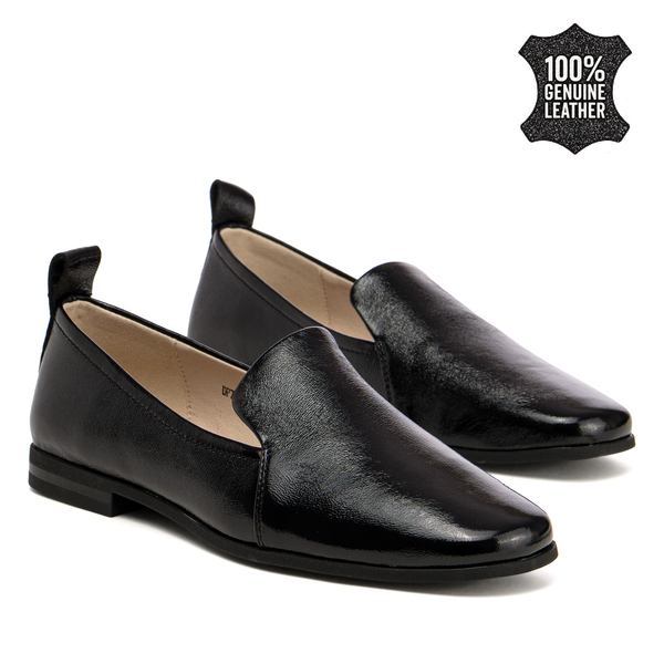 Дамски обувки от естествена кожа – удобство и стабилност при ходене с изискана визия и приятно усещане през целия ден DP7739 black