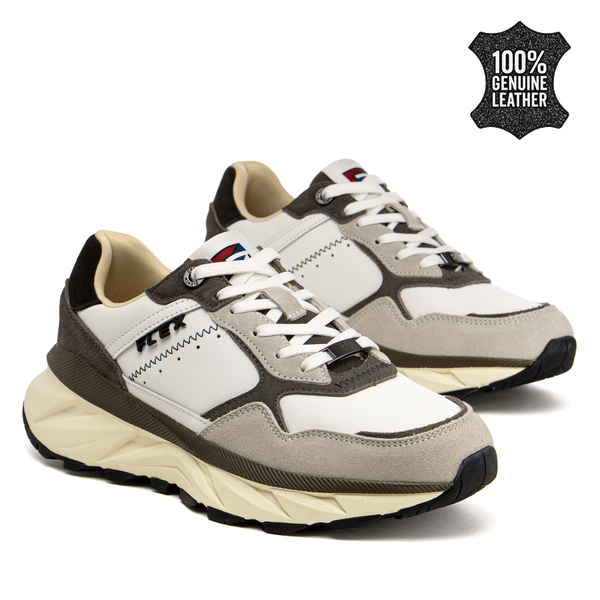 Мъжки маратонки от естествена кожа – актуална визия с подчертани детайли и стабилна подметка за динамично ежедневие  MSP7838 white