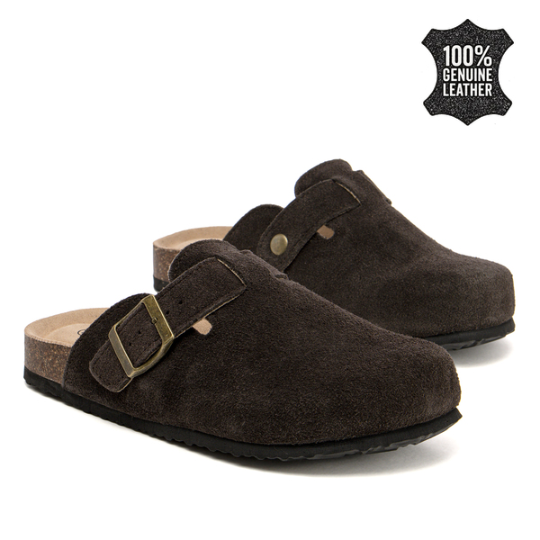 Дамски сабо от естествен велур – ежедневен комфорт с удобно прилягане, стабилно усещане при движение и изчистена визия за различни комбинации SW2663 brown