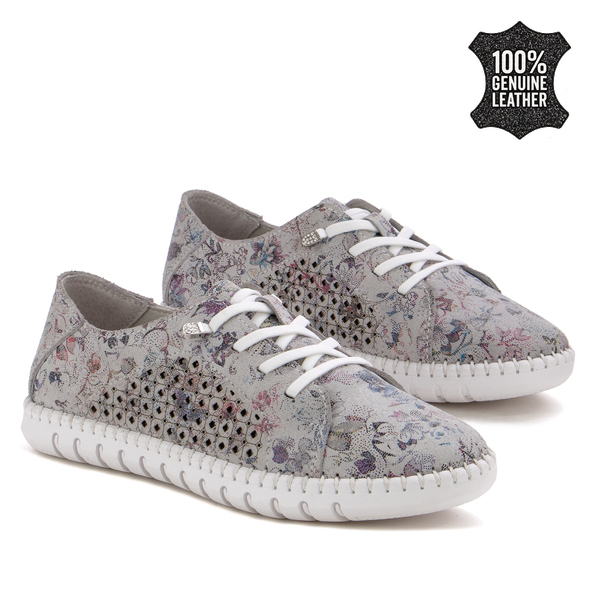 Дамски обувки от естествена кожа – практичен избор за всеки ден, много удобни и леки при продължително носене YP2608 white FL