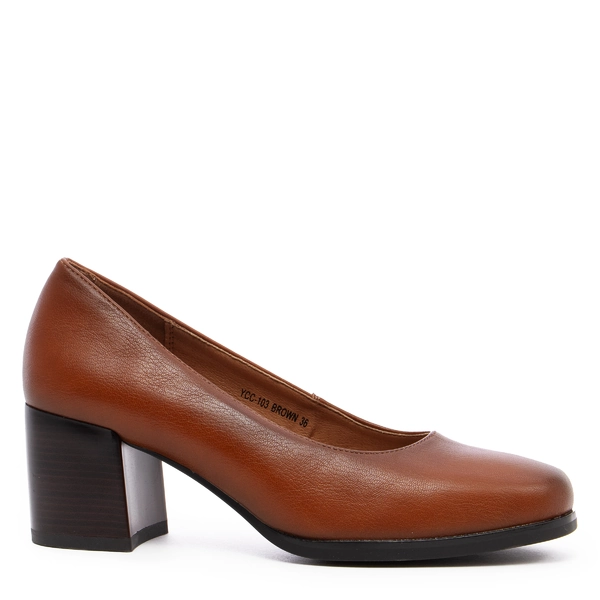 Дамски обувки на ток YCC-103 brown