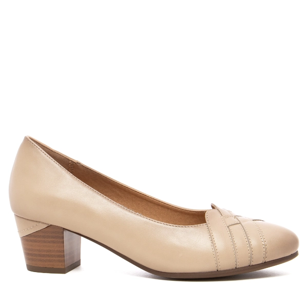 Дамски обувки на нисък ток YCC-109 beige
