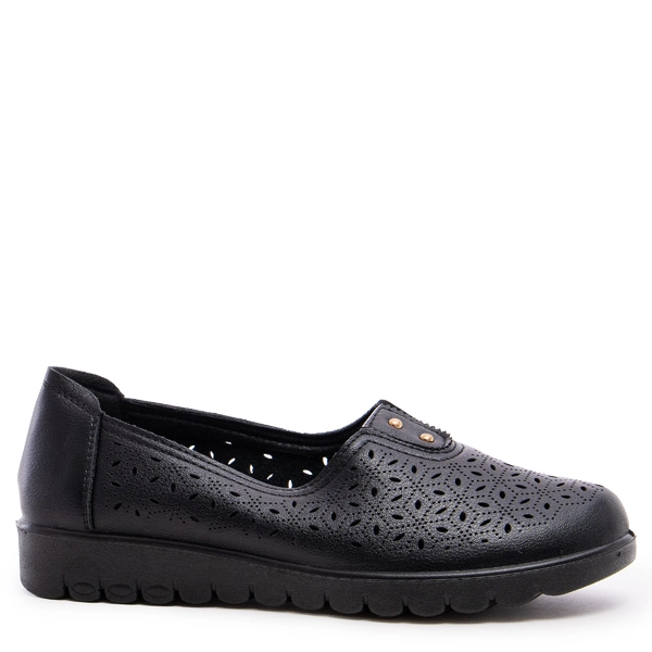 Дамски равни обувки с ластик HYZ-105 black