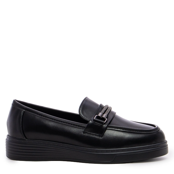 Дамски олекотени обувки на дебела подметка CM04 black