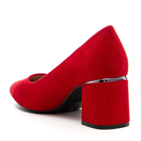 Червени дамски обувки на ток Q0-1640