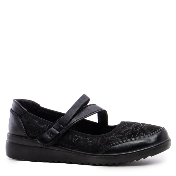 Дамски обувки с залепване M0-1579 black