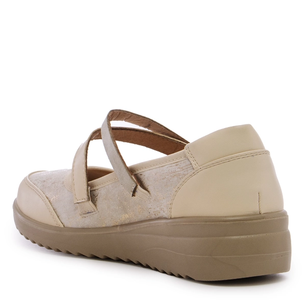 Дамски обувки с залепване M0-1579 beige