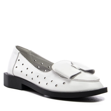 Дамски обувки естествена кожа FL013 white