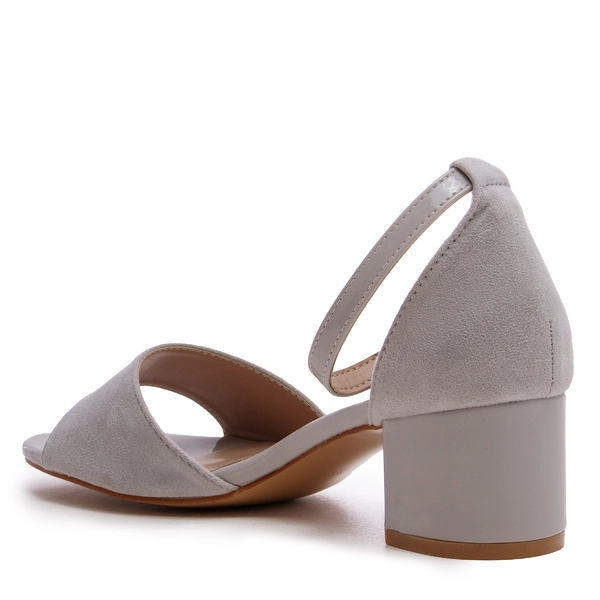 Дамски сандали на ток Q0-1648 grey