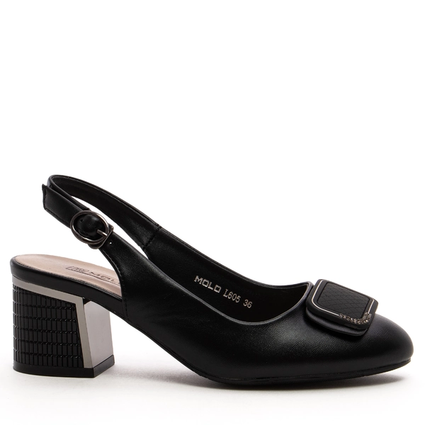 Дамски обувки с отворена пета L605 black