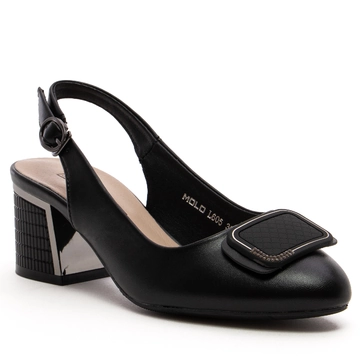 Дамски обувки с отворена пета L605 black