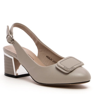 Дамски обувки с отворена пета L605 grey
