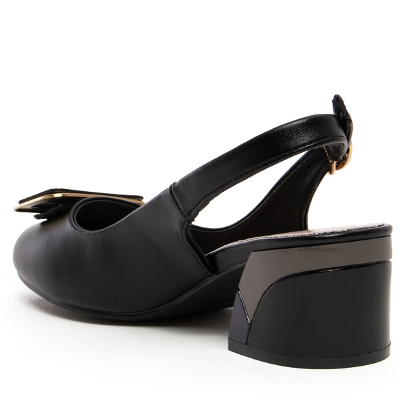 Дамски обувки с отворена пета LY654 black