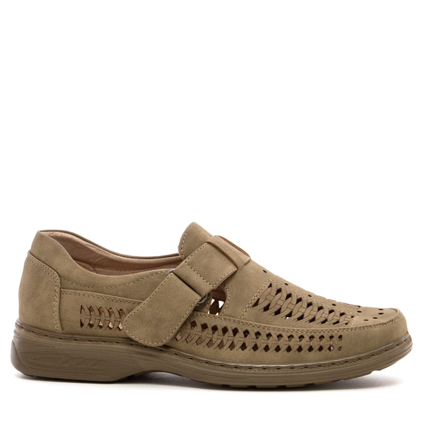 Мъжки перфорирани обувки с залепка L5005-2