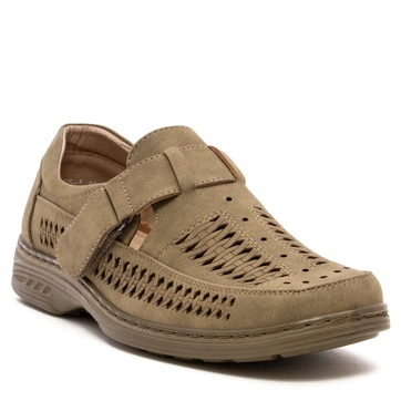 Мъжки перфорирани обувки с залепка L5005-2