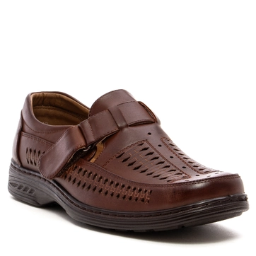 Мъжки перфорирани обувки с залепка L5005-3