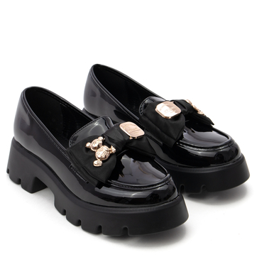 Стилни дамски обувки с декоративни елементи и удобна подметка за дълги разходки YES-3030-12 black