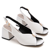 Елегантни дамски сандали на нисък ток - удобни и подходящи за всякакви поводи FL1393 white