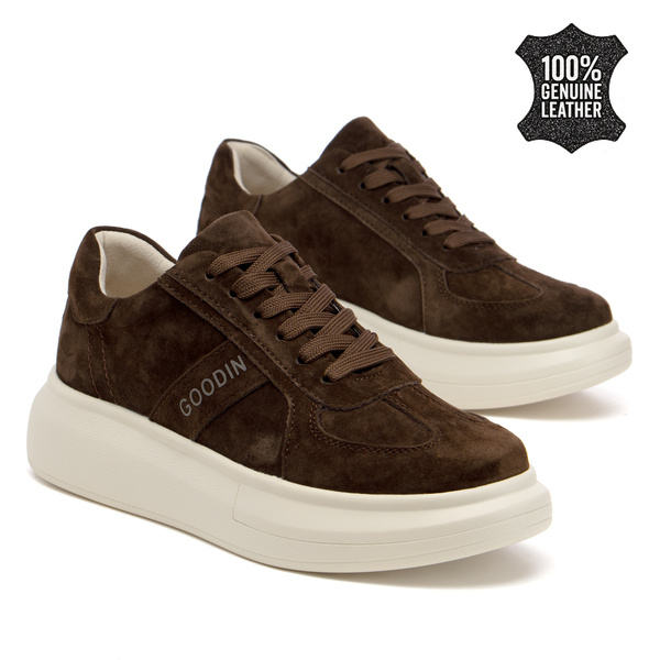 Дамски кецове от естествен велур – впечатляващ модел с изразена форма и модерна подметка, подходящ за стилно ежедневие XW1060 coffee