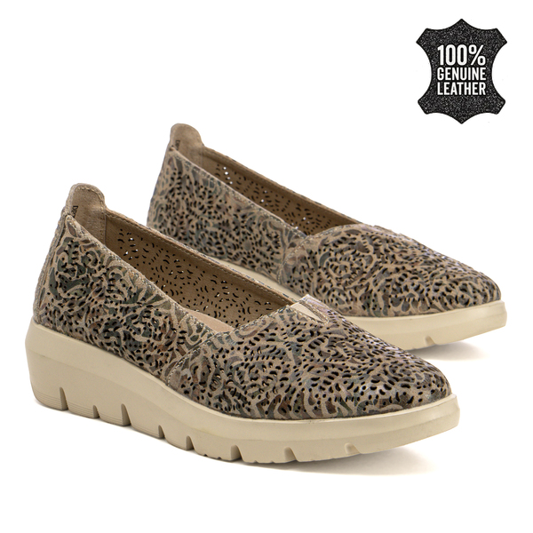 Дамски обувки от естествена кожа – комфортен избор за дълги часове с нежна визия и меко прилягане за спокойно ежедневно ходене DP7694 BE MLT