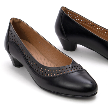 Дамски обувки с нисък ток за продължителна употреба без умора на краката - Перфектни за ежедневни дейности YCC-108 black