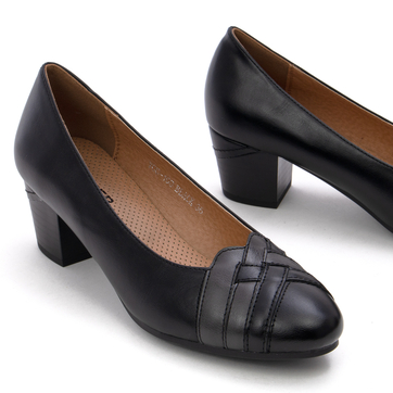Дамски обувки на нисък ток - перфектни за продължителна употреба без умора на краката YCC-109 black