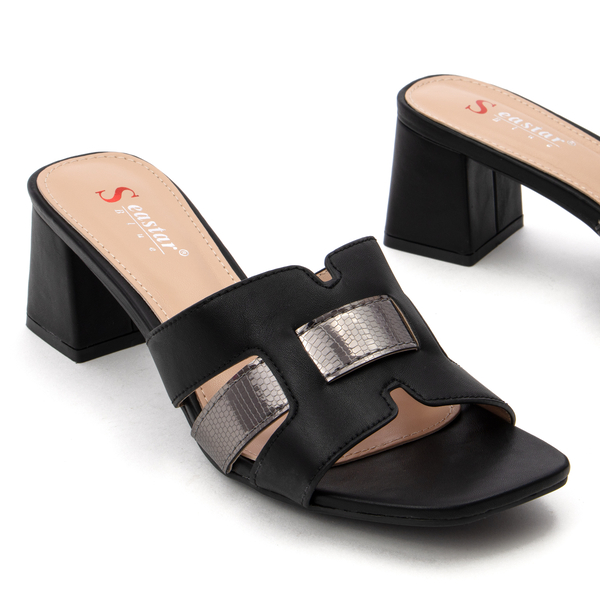 Дамски чехли на нисък ток с изключителен комфорт за вашите стъпала TU248 black