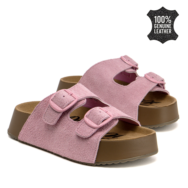 Дамски чехли от естествен велур – комфорт при всяка крачка с две каишки и модерно излъчване за различни ежедневни комбинации SW2661 pink