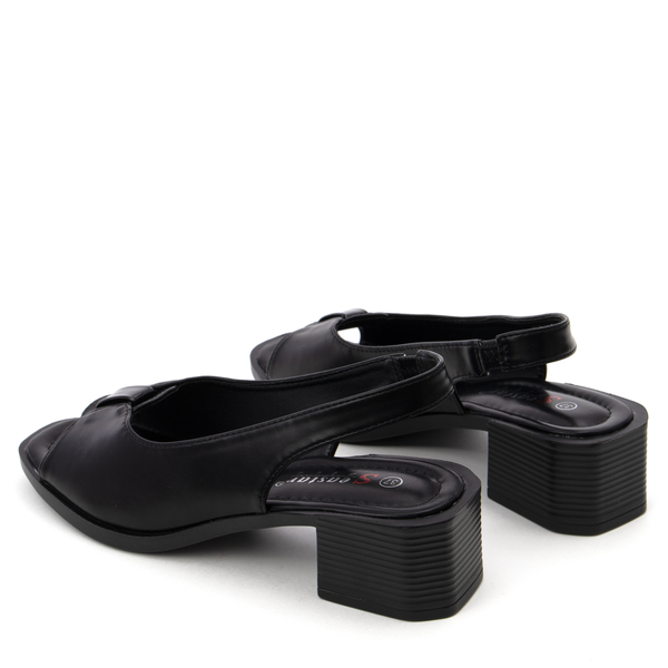 Комфортни дамски сандали на нисък ток за ежедневно носене WH520 black