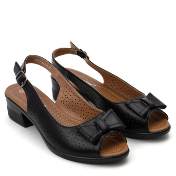 Дамски сандали на нисък ток с перфектно прилягане и мекота WH517 black