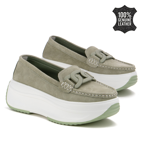 Дамски обувки от естествен велур на платформа – модерна визия и качествено изпълнение за стилно ежедневие и уверено присъствие XW1031 mint