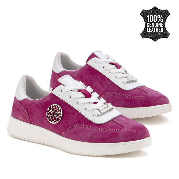 Дамски кецове от естествен велур – стилен модел с премиум визия, комфорт при носене и уверено усещане през целия ден XW1015 fuchsia