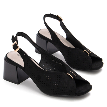 Елегантни дамски сандали на нисък ток - удобни и подходящи за всякакви поводи FL1393 black