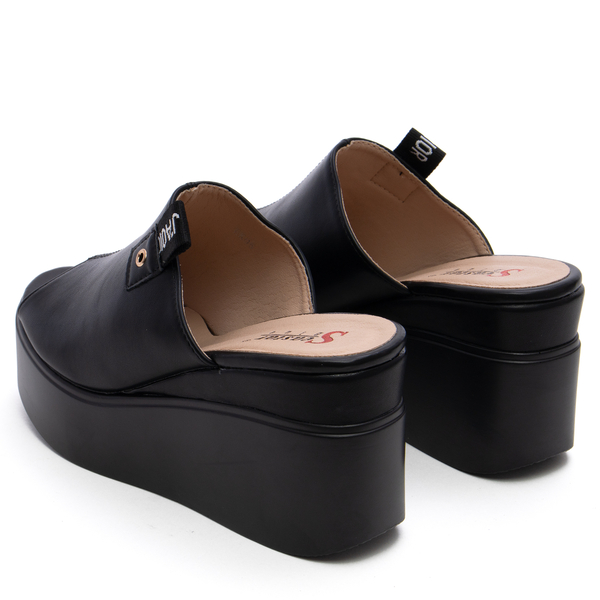 Дамски чехли на платформа с елегантен дизайн EK05 black