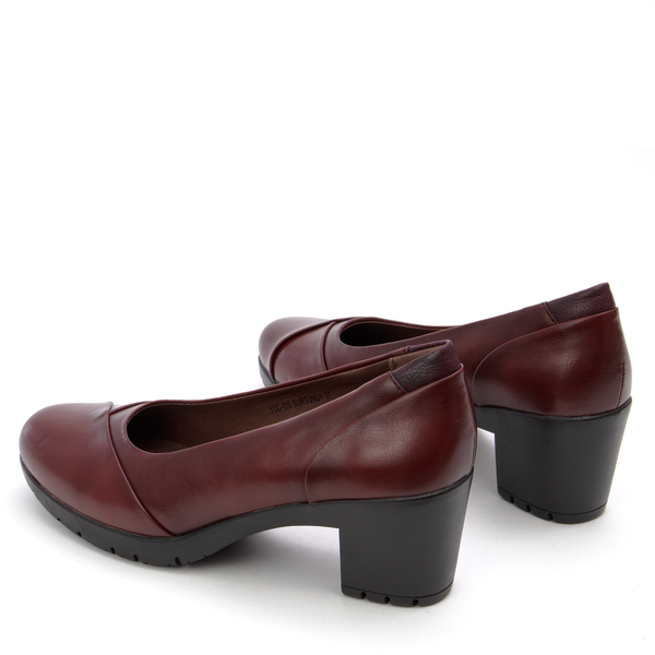 Дамски обувки с удобен ток и висококачествена кожа, идеални за продължително носене YCC-100 burg
