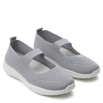 Леки и удобни дишащи дамски обувки с еластична лента за целодневен комфорт NB659 grey