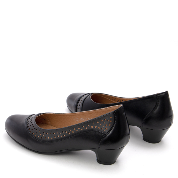 Дамски обувки с нисък ток за продължителна употреба без умора на краката - Перфектни за ежедневни дейности YCC-108 black