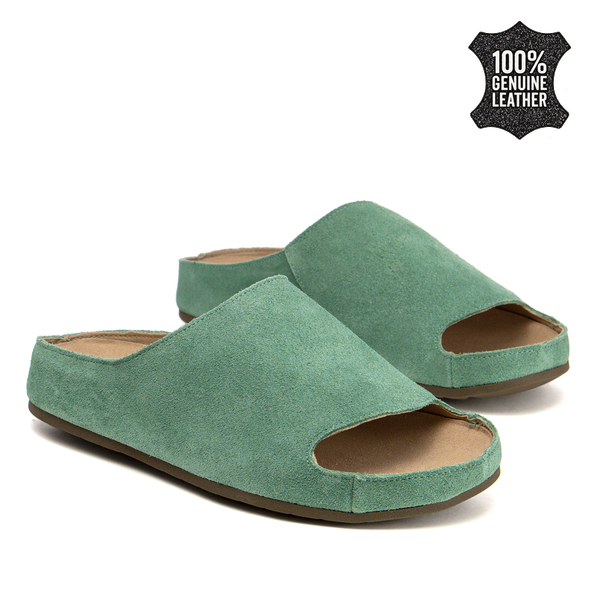 Дамски чехли от естествен велур – комфорт при всяка крачка и модерно излъчване за различни ежедневни комбинации SW2664 mint