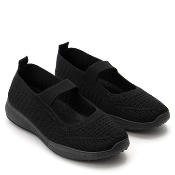 Леки и удобни дишащи дамски обувки с еластична лента за целодневен комфорт NB659 black