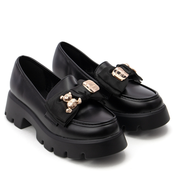 Стилни дамски обувки с декоративни елементи и удобна подметка за дълги разходки YES-3030-A black