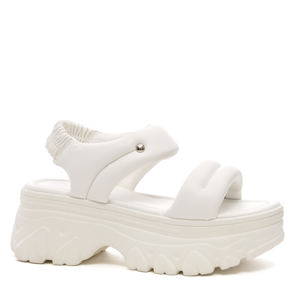Дамски олекотени сандали на дебела подметка 8111-1 white