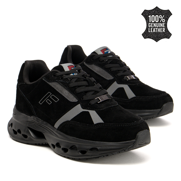 Мъжки маратонки от естествена кожа – съвременно излъчване с комфорт и модерни акценти за ежедневна визия MSP7833 black