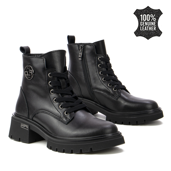 Дамски боти от естествена кожа – идеални за ежедневие, с удобство, стабилност и актуална визия за стилни и уверени крачки DBT7422 black