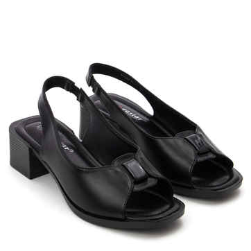 Комфортни дамски сандали на нисък ток за ежедневно носене WH520 black
