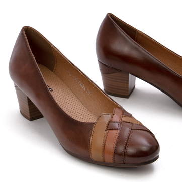Дамски обувки на нисък ток - перфектни за продължителна употреба без умора на краката YCC-109 camel