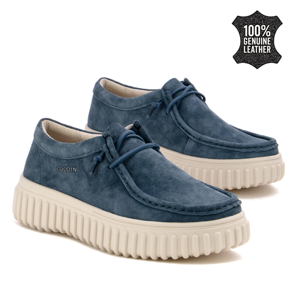 Дамски мокасини от естествен велур – изключителна лекота и комфорт, съчетани с модерна визия и стилно излъчване във всяка ситуация XW1007 blue