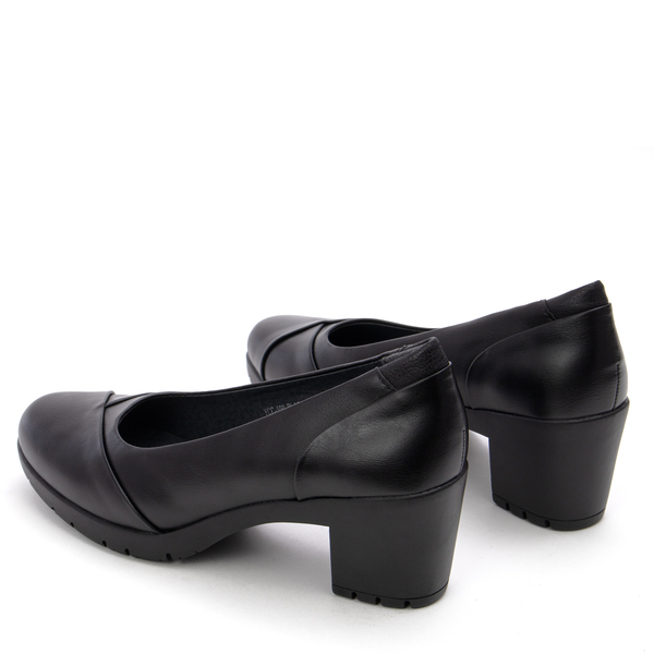 Дамски обувки с удобен ток и висококачествена кожа, идеални за продължително носене YCC-100 black