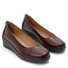 Класически дамски обувки на платформа, изработени от висококачествена кожа за дълготрайна издръжливост YCC-71 brown