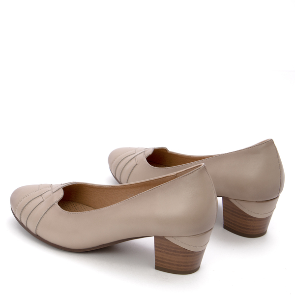 Дамски обувки на нисък ток - перфектни за продължителна употреба без умора на краката YCC-109 beige